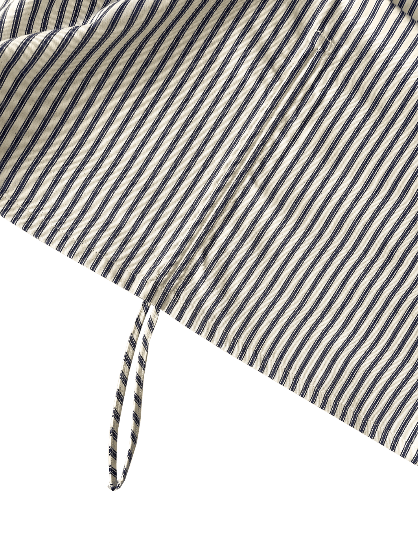 Eloisa Blue Stripes Cotton Tablecloth with Pleating Channels