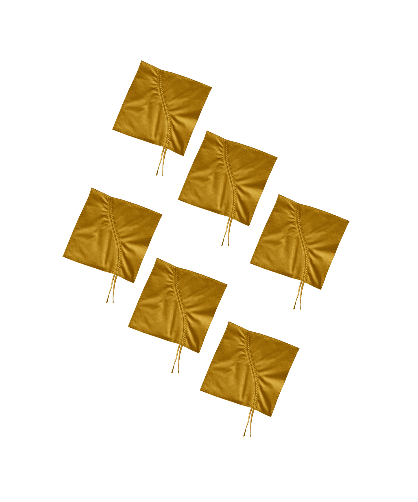 cotton napkins with drawstring handmade handcrafted mustard